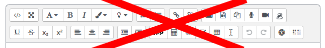 Bild zeigt die Funktionsleiste vom Atto Editor