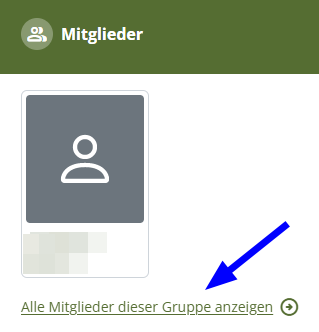 Übersicht über alle Mitgleider der Gruppe und Möglichkeit neue Mitglieder hinzuzufügen
